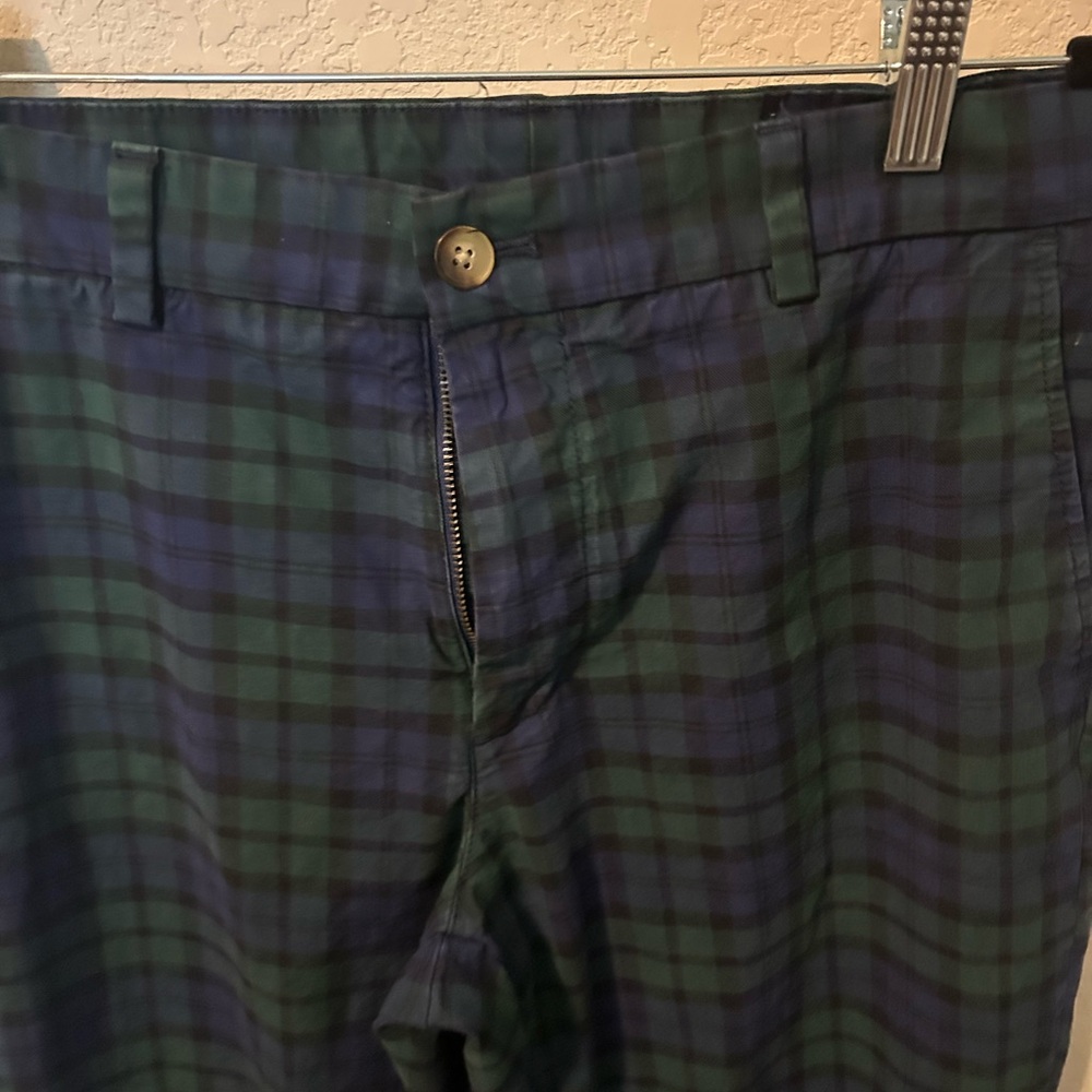 Vineyard Vines Tartan Plaid Button-Front Trousers